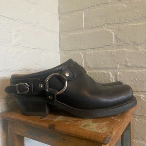 Frye Slip on Mule Clog Square Toe Boot Size 8